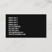 Zilverzaadkralen Visitekaartjes (Achterkant)