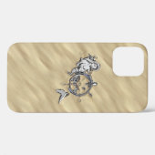 Zilverzeemeermin in de zand-scène Case-Mate iPhone case (Achterkant (horizontaal))