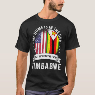Zimbabwaans Amerikaans patriot Grown Proud Home VS T-shirt