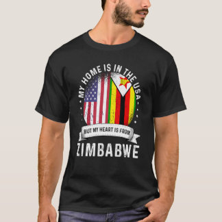Zimbabwaans Amerikaans patriot Grown Proud Home VS T-shirt
