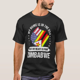 Zimbabwaans Amerikaanse Patriot Gegroeid Trots Mij T-shirt