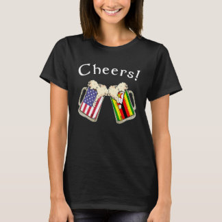 Zimbabwaans Amerikaanse Patriot Grootgebracht Land T-shirt