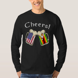 Zimbabwaans Amerikaanse Patriot Opgegroeid Land Ch T-shirt