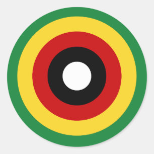 Zimbabwaans land met vlag ronde sticker