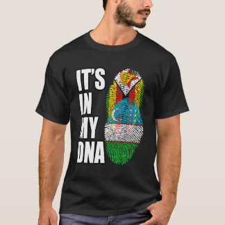 Zimbabwaanse en Oezbeekse mix erfgoed DNA vlag T-shirt