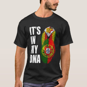 Zimbabwaanse en Portugese mix erfgoed DNA vlag T-shirt