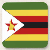 Zimbabwaanse vlag bier onderzetter (Voorkant)