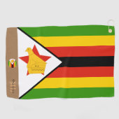 Zimbabwaanse vlag en Zimbabwe monogrammen /Afrika Golfhanddoek (Horizontaal)