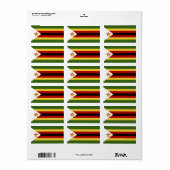 Zimbabwaanse vlag etiket (Full Sheet)
