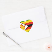 Zimbabwaanse vlag hart sticker (Envelop)