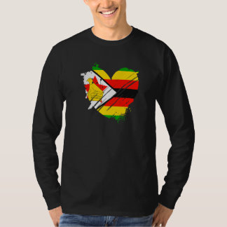 Zimbabwaanse vlag Ik hou ervan Het zit in mijn DNA T-shirt