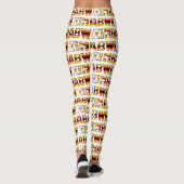Zimbabwaanse vlag kleurt typografie Schattige Leggings (Achterkant)