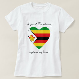 Zimbabwaanse Vlag Liefje T-shirt