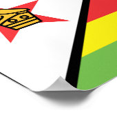 Zimbabwaanse vlag poster (Hoek)