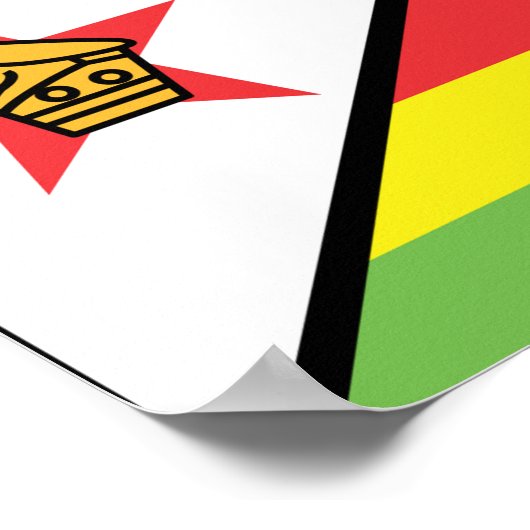 Zimbabwaanse vlag poster (Hoek)