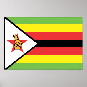 Zimbabwaanse vlag poster