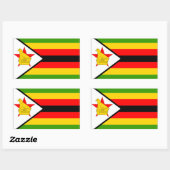 Zimbabwaanse vlag rechthoekige sticker (Vel)
