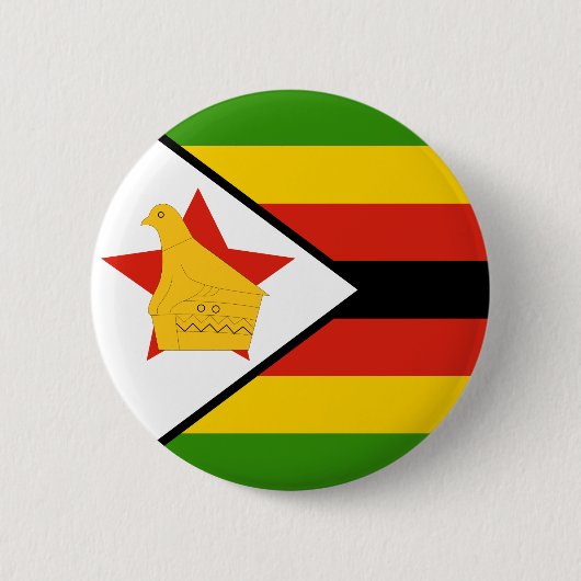 Zimbabwaanse vlag ronde button 5,7 cm (Voorkant)