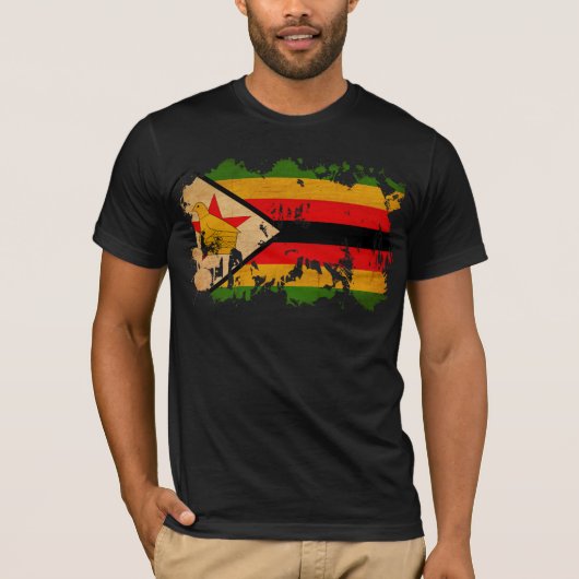 Zimbabwaanse vlag t-shirt (Voorkant)