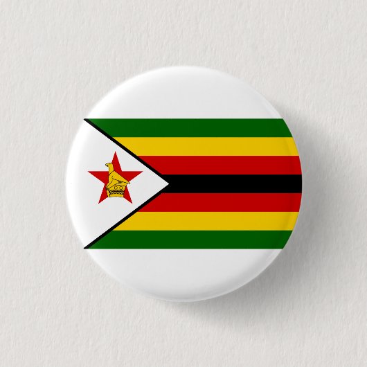 Zimbabwaanse vlag, vlag van Zimbabwe Ronde Button 3,2 Cm (Voorkant)