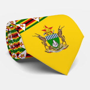 Zimbabwaanse vlag & wapen, vlag van Zimbabwe Stropdas