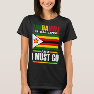 Zimbabwaanse vlag Zimbabwe roept en ik T-shirt