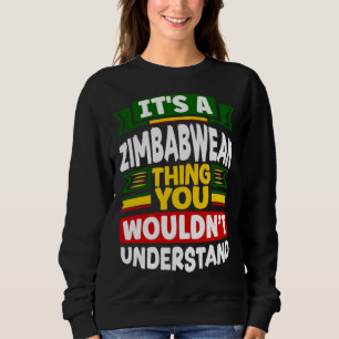 Zimbabwaanse Zimbabwaanse Vlag Het Is Een Zimbabwa Trui