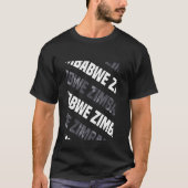 Zimbabwe Camo Pattern Grey Camouflage T-shirt (Voorkant)