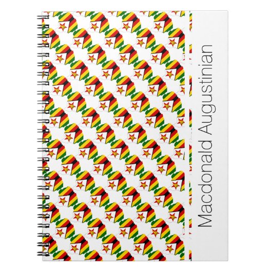 ZIMBABWE Drapeau personnalisé Journal Carnet patri (Devant)