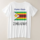 Zimbabwe Drapeau zimbabwéen Noir Nom personnalisé (Design dos)
