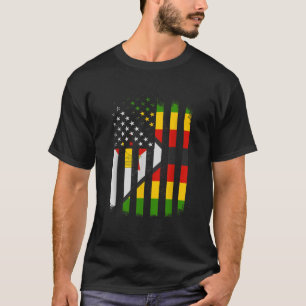 Zimbabwe en Amerika Vlag Zimbabwaanse Amerikaanse T-shirt