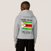 Zimbabwe et drapeau du Zimbabwe avec le nom de vos (Dos entier)