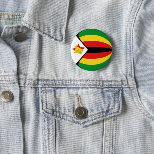 Zimbabwe Fisheye Flag Button (In situ)
