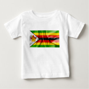 Zimbabwe Flag Baby Fine Jersey T-Shirt