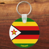 Zimbabwe Flag Charming Patriotic Sleutelhanger (Voorkant)
