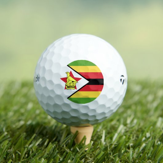 Zimbabwe Flag Emblem Golfballen (Insitu Shirt)
