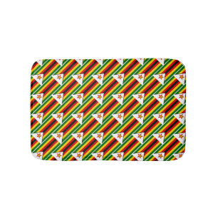 ZIMBABWE FLAG Patriotic Modern Zimbabwaans Badmat