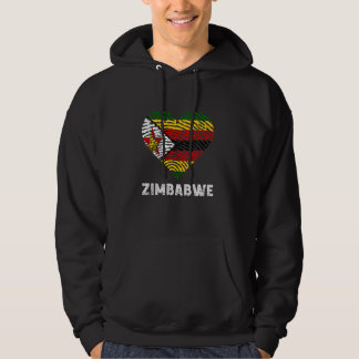 Zimbabwe Heart  Zimbabwaanse roots Zimbabwaanse Hoodie