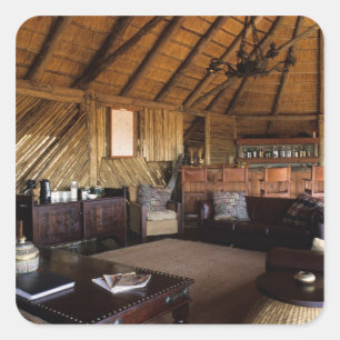 Zimbabwe, Hwange National Park, Linkwasha lodge. Vierkante Sticker