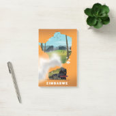 Zimbabwe Map geïllustreerd reisposter Post-it® Notes (Kantoor)
