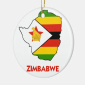 ZIMBABWE MAP KERAMISCH ORNAMENT (Links)