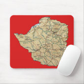 Zimbabwe Map Mousepad Muismat (Met muis)