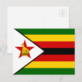Zimbabwe National World Flag Briefkaart (Voorkant / Achterkant)