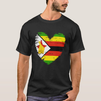 Zimbabwe Outfit - Zimbabwe Hartenvlag - Ik hou van T-shirt