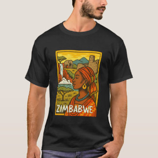 Zimbabwe Retro Comic Traveling Meet Me in Zimbabwe T-shirt