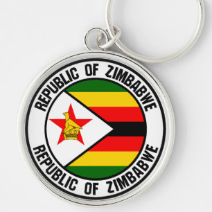 Zimbabwe Round Emblem Sleutelhanger