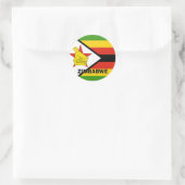 Zimbabwe Roundel kwaliteitsvlag Ronde Sticker (Tas)