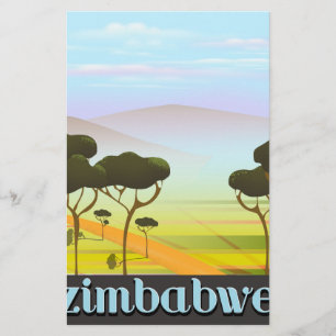 Zimbabwe vakantie reisposter briefpapier