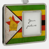 Zimbabwe Verzilverd Kader Ornament (Rechts)