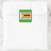 Zimbabwe Vierkante Sticker (Tas)